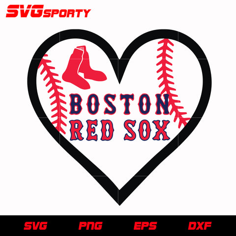Boston Redsox Heart svg, mlb svg, eps, dxf, png, digital file for cut