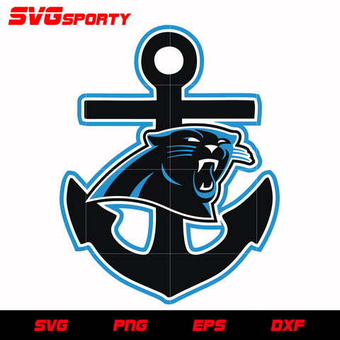 Carolina Panthers Anchor svg, nfl svg, eps, dxf, png, digital file
