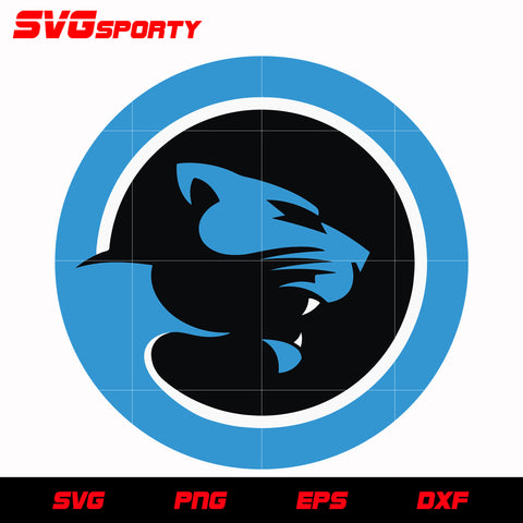 Carolina Panthers Circle Logo 2 svg, nfl svg, eps, dxf, png, digital file