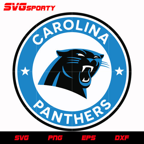 Carolina Panthers Circle Logo 3 svg, nfl svg, eps, dxf, png, digital file