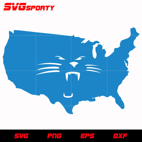 Carolina Panthers Map svg, nfl svg, eps, dxf, png, digital file