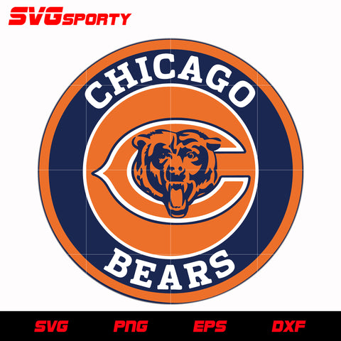 Chicago Bears Circle Logo svg, nfl svg, eps, dxf, png, digital file