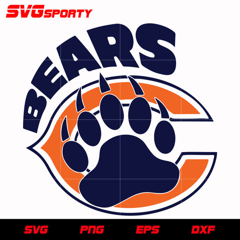 Chicago Bears Football 2 svg, nfl svg, eps, dxf, png, digital file