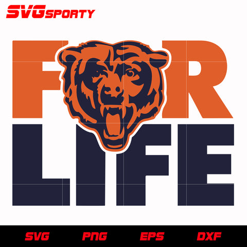 Chicago Bears For Life svg, nfl svg, eps, dxf, png, digital file