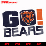 Chicago Bears Go Bears svg, nfl svg, eps, dxf, png, digital file