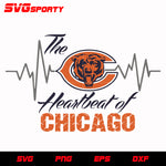 Chicago Bears Heartbeat svg, nfl svg, eps, dxf, png, digital file
