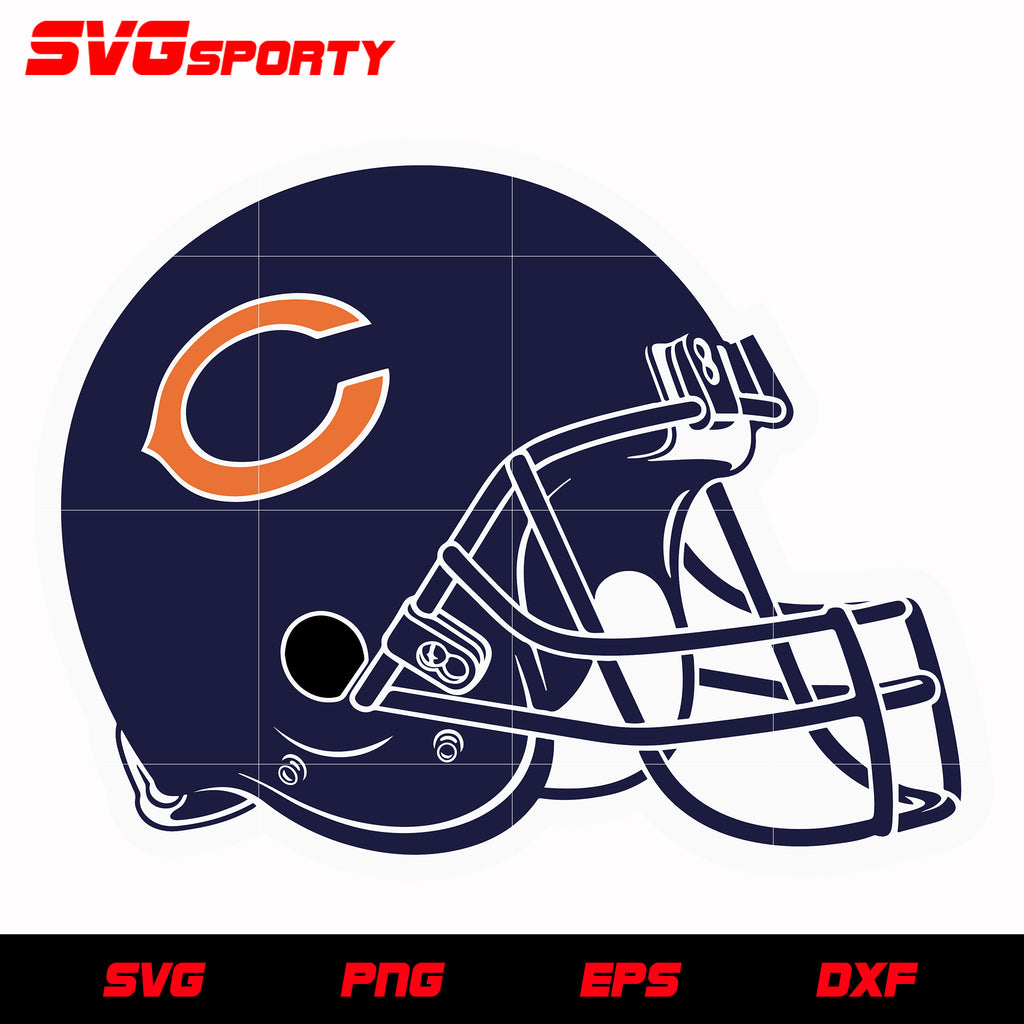 bears football helmet Chicago Bears Helmet svg, nfl svg, eps, dxf, png, digital file – SVG Sporty