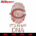Chicago Bears In My DNA svg, nfl svg, eps, dxf, png, digital file