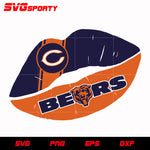 Chicago Bears Lip 2 svg, nfl svg, eps, dxf, png, digital file