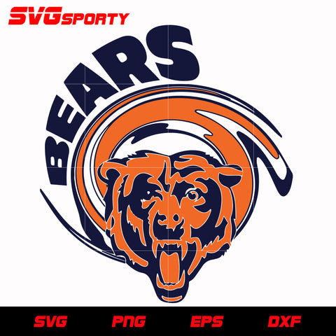 Chicago Bears Mascot Logo svg, nfl svg, eps, dxf, png, digital file