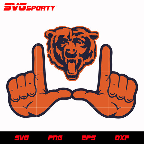 Chicago Bears No.1 svg, nfl svg, eps, dxf, png, digital file