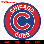 Chicago Cubs Circle Logo 2 svg, mlb svg, eps, dxf, png, digital file for cut