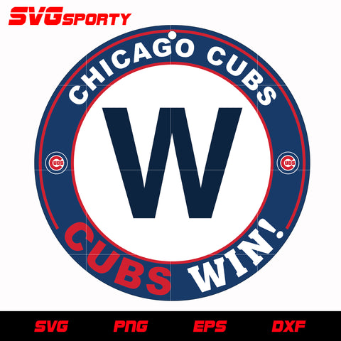 Chicago Cubs Circle Logo svg, mlb svg, eps, dxf, png, digital file for cut