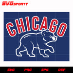 Chicago Cubs Flag Logo svg, mlb svg, eps, dxf, png, digital file for cut