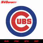 Chicago Cubs Primary Logo svg, mlb svg, eps, dxf, png, digital file for cut