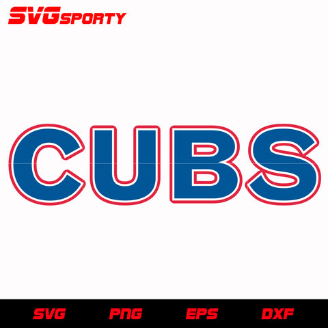 Chicago Cubs Text Logo svg, mlb svg, eps, dxf, png, digital file for cut