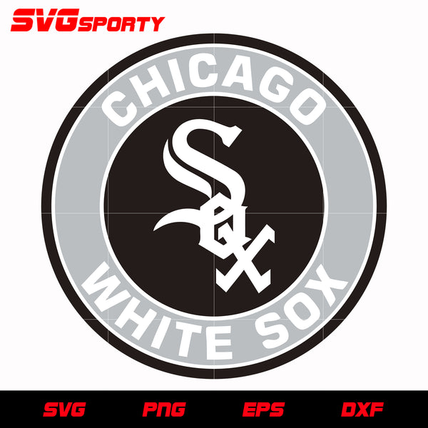 Chicago White Sox Cirlce Logo 2 svg, mlb svg, eps, dxf, png, digital f ...