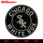 Chicago White Sox Cirlce Logo 3 svg, mlb svg, eps, dxf, png, digital file for cut