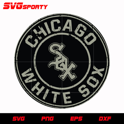 Chicago White Sox Cirlce Logo 3 svg, mlb svg, eps, dxf, png, digital file for cut