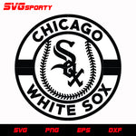 Chicago White Sox Cirlce Logo 4 svg, mlb svg, eps, dxf, png, digital file for cut