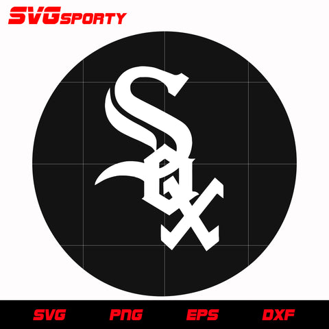 Chicago White Sox Cirlce Logo svg, mlb svg, eps, dxf, png, digital file for cut