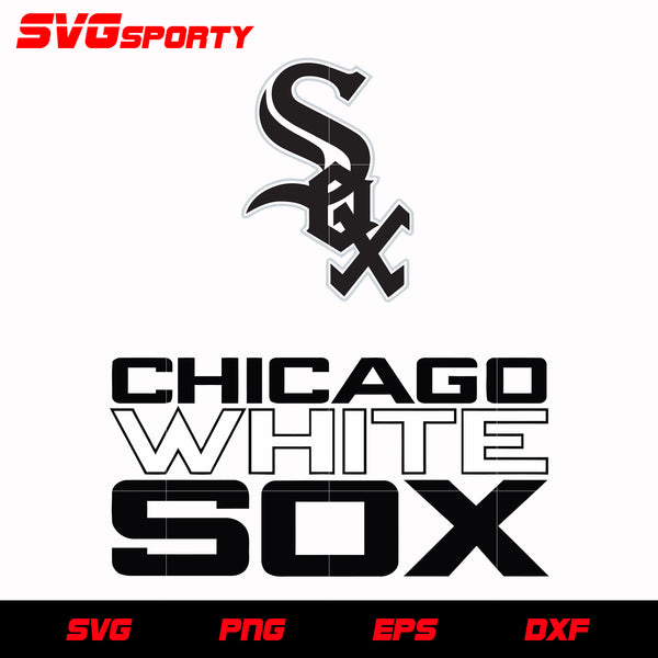 White Sox Baseball Svg, Go White Sox Svg, Retro Jersey Font, White Sox Team  Logo. Vector Cut file Cricut, Silhouette, Pdf Png Dxf Eps.