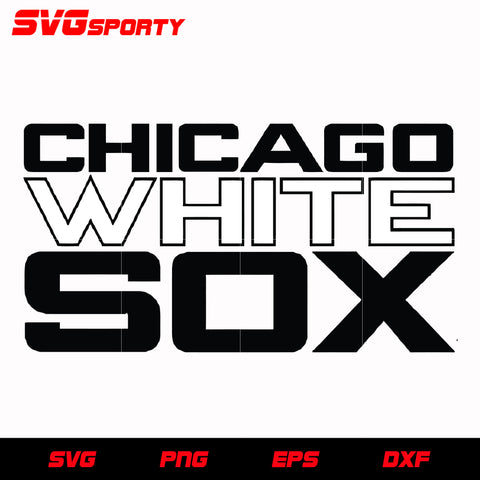 Chicago White Sox Text Logo svg, mlb svg, eps, dxf, png, digital file for cut