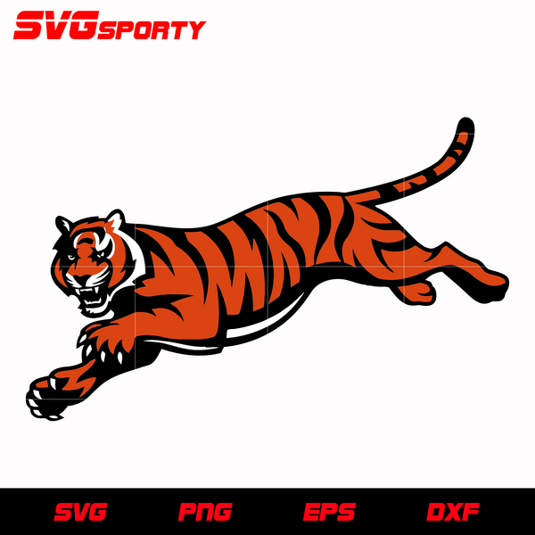 Cincinnati Bengals Logo Tigers Head Outline NFL SVG Cut File for Cricut  Digital Download