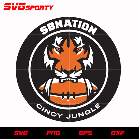 Cincinnati Bengals SBnation Cindy Jungle svg, nfl svg, eps, dxf, png, digital file