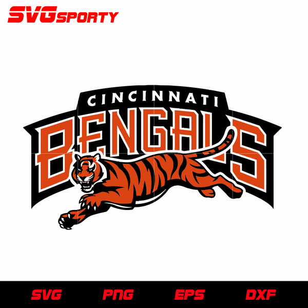 Cincinnati Bengals Text Logo 2 Svg, Nfl Svg, Eps, Dxf, Png, Digital Fi 