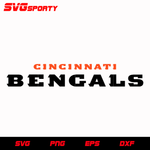 Cincinnati Bengals Text Logo 3 svg, nfl svg, eps, dxf, png, digital file