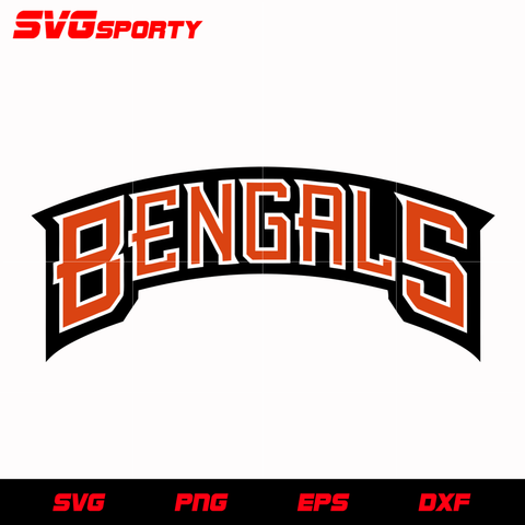 Cincinnati Bengals Text Logo 4 svg, nfl svg, eps, dxf, png, digital file