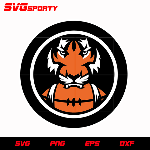 Cincinnati Bengals Tiger Circle Logo  svg, nfl svg, eps, dxf, png, digital file