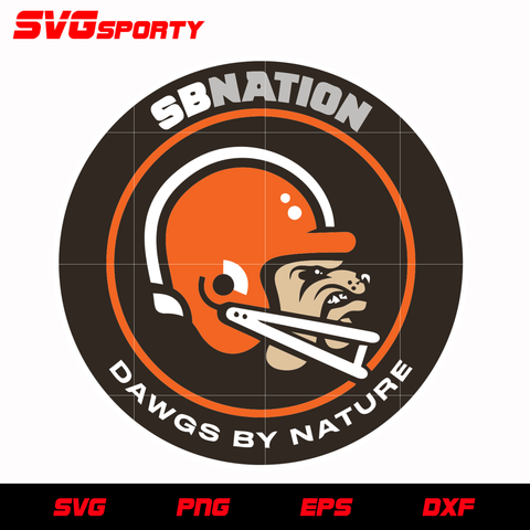 Cleveland Browns Circle Logo SBNation Dawgs By Nature svg, nfl svg, eps, dxf, png, digital file