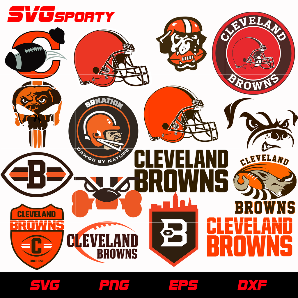 Cleveland Browns Design Bundle svg, nfl svg, eps, dxf, png, digital fi –  SVG Sporty