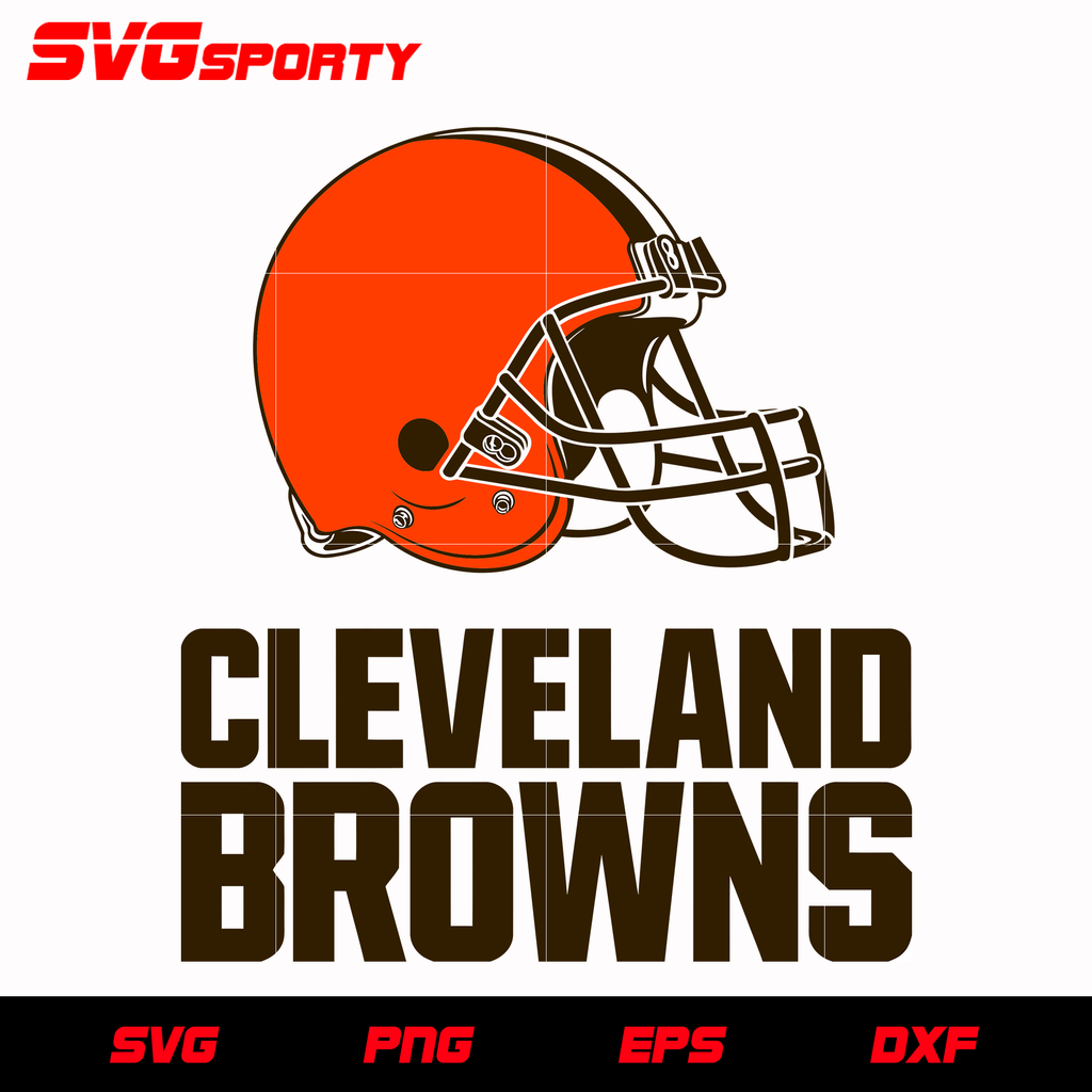 cleveland browns nfl team football helmet images Cleveland Browns Helmet & Text Logo svg, nfl svg, eps, dxf, png, digit – SVG Sporty