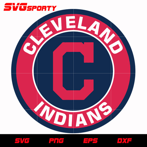 Cleveland Indians Cricle Logo svg, mlb svg, eps, dxf, png, digital file for cut