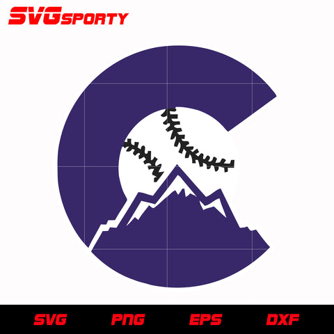 Colorado Rockies Logo svg, mlb svg, eps, dxf, png, digital file for cut