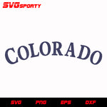 Colorado Rockies Text Logo 2 svg, mlb svg, eps, dxf, png, digital file for cut