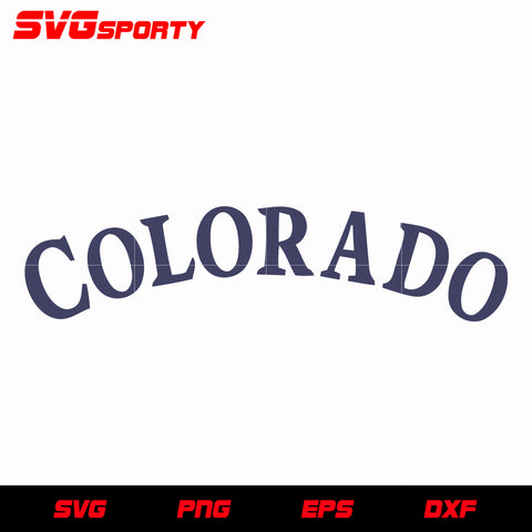 Colorado Rockies Text Logo 2 svg, mlb svg, eps, dxf, png, digital file for cut