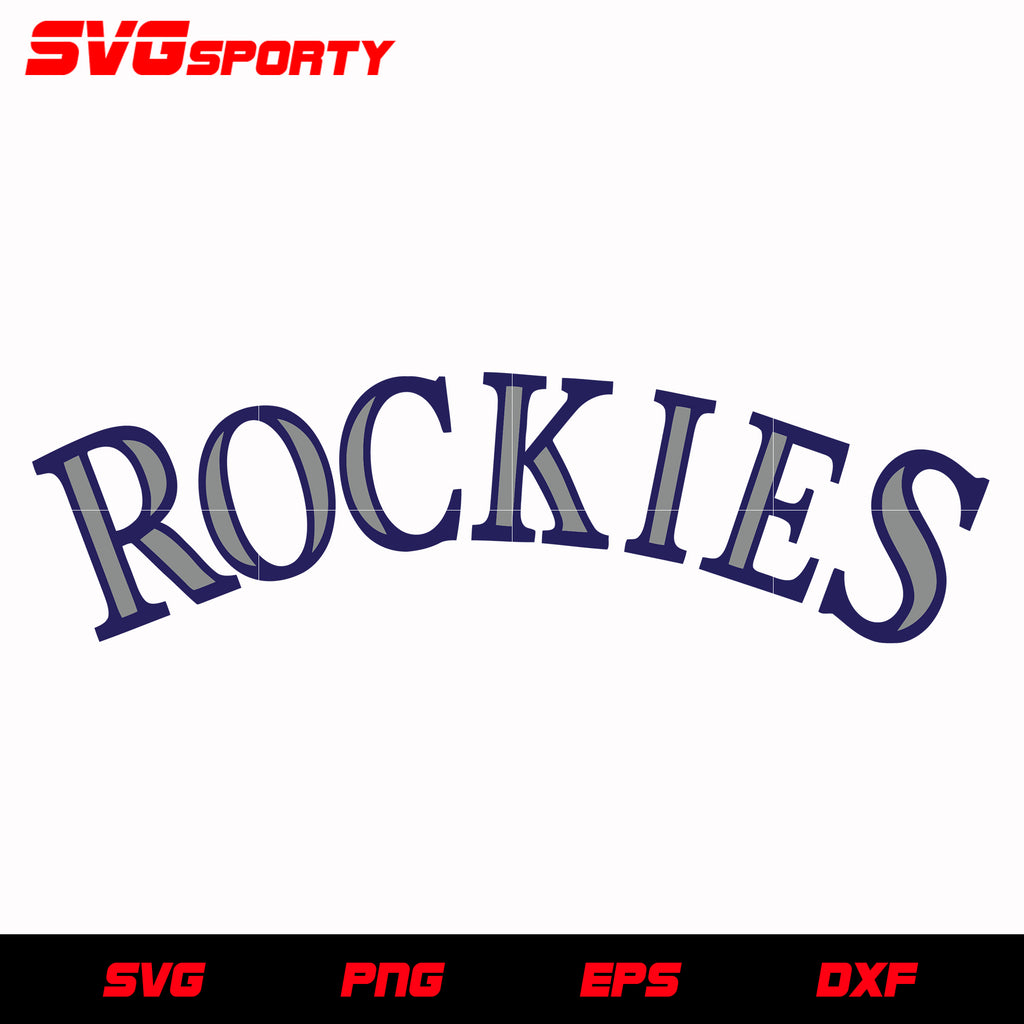 Colorado Rockies Text Logo svg, mlb svg, eps, dxf, png, digital file f ...