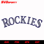 Colorado Rockies Text Logo svg, mlb svg, eps, dxf, png, digital file for cut
