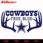 Cowboys True Blue svg, nfl svg, eps, dxf,  png, digital file