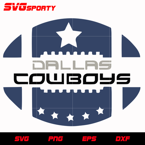 Cowboys ball svg, dallas fan svg, nfl svg, eps, dxf,  png, digital file