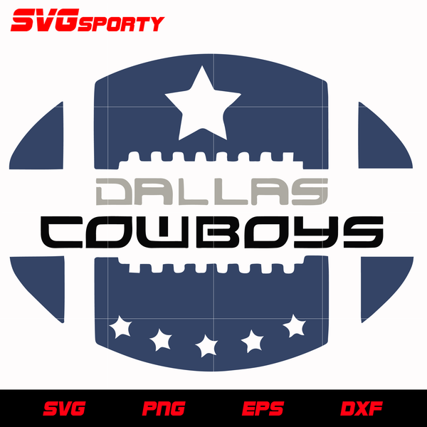 Cowboys ball svg, dallas fan svg, nfl svg, eps, dxf, png, digital file ...