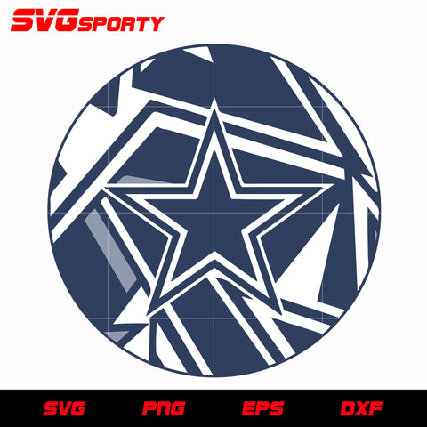 Dallas Cowboys Circle Logo 4 svg, nfl svg, eps, dxf,  png, digital file