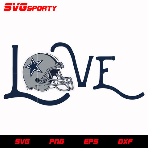 Dallas Cowboys Love 2 svg, nfl svg, eps, dxf,  png, digital file
