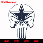 Dallas Cowboys Skull 4 svg, nfl svg, eps, dxf, png, digital file