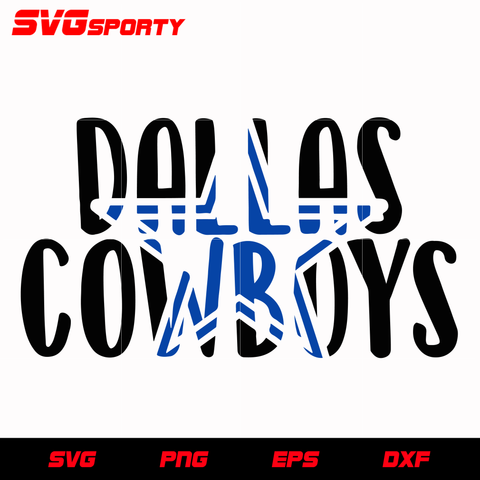 Dallas Cowboys Typo Demo SVG, NFL svg, eps, dxf,  png, digital file