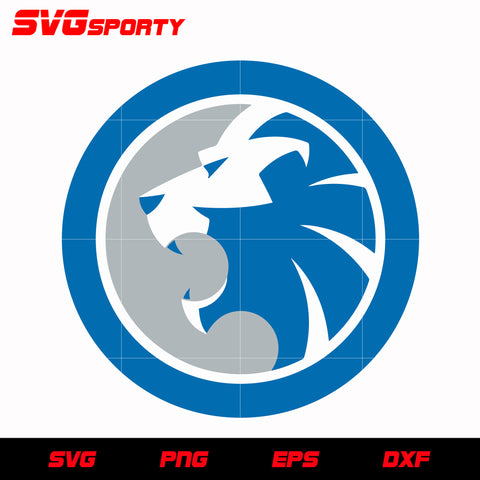Detroit Lions Circle Logo 2 svg, nfl svg, eps, dxf, png, digital file